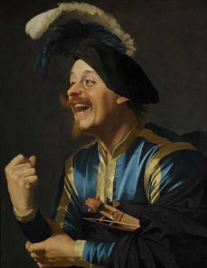 A laughing violinist
